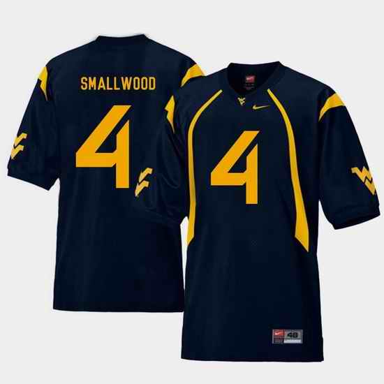 Men West Virginia Mountaineers Wendell Smallwood Navy College Football Home Jersey